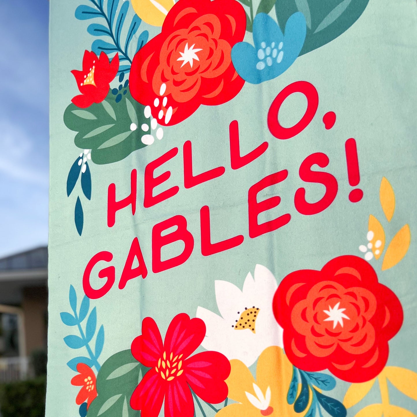 BEACH TOWEL - HELLO, GABLES!