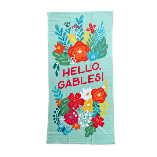 BEACH TOWEL - HELLO, GABLES!