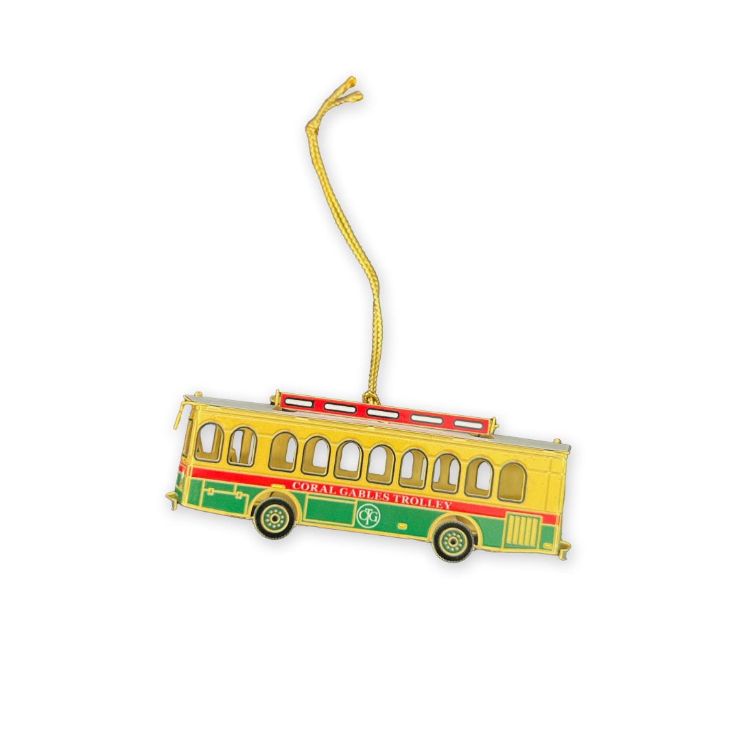 GABLES TROLLEY HOLIDAY ORNAMENT